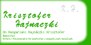 krisztofer hajnaczki business card